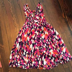 DVF multi color silk dress